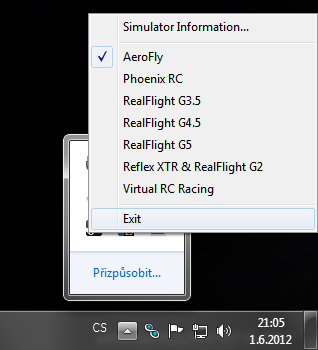 Right-click on SimLauncher icon