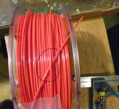 tangle filament on spool